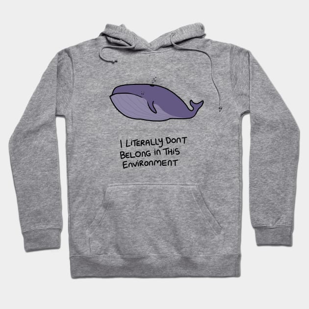 Grumpy Whale Hoodie by grumpyanimals